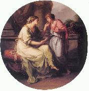 Angelica Kauffmann Papirius Pratextatus Entreated by his Mother to Disclose the Secrets of the Deliberations of the Rom USA oil painting artist